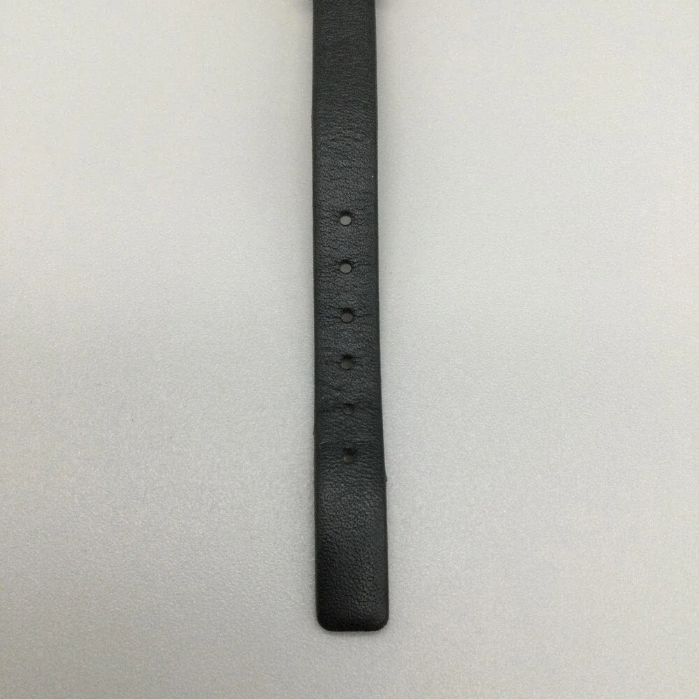 Anne Klein Womens Watch 29mm Black Diamond Dial Black Leather New Battery